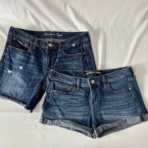Cuffed Express and American Eagle Size 8 Shorts EUC - Selling as Set of 2